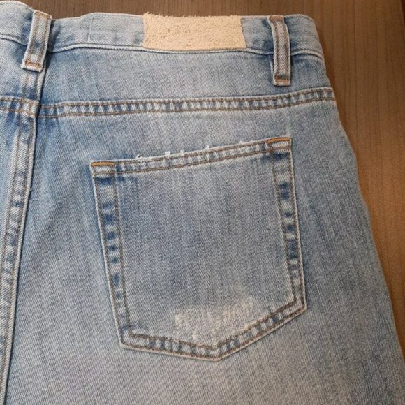 Iro Cutoff Denim Shorts Womens Size 27 Blue Distressed Nalyn Boyfriend Jean - Picture 9 of 13